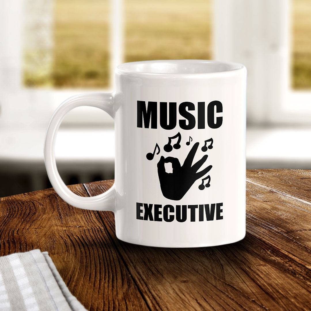 Music Executive 11oz Plastic or Ceramic Coffee Mug | Novelty Cup for Musicians