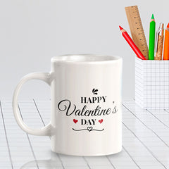 Happy Valentine's Day 11oz Plastic or Ceramic Coffee Mug | Cute Funny Cups