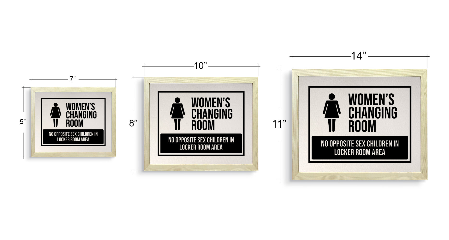 Designs ByLITA Women's Changing Room No Opposite Sex Children In Locker Room Area, Wall Print Art | Retail Store Decoration (Unframed or Framed)