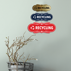 Signs ByLITA Designer Recycling Wall or Door Sign