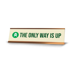 Signs ByLITA The Only Way is Up, Rose Gold Frame Desk Sign (2x8")