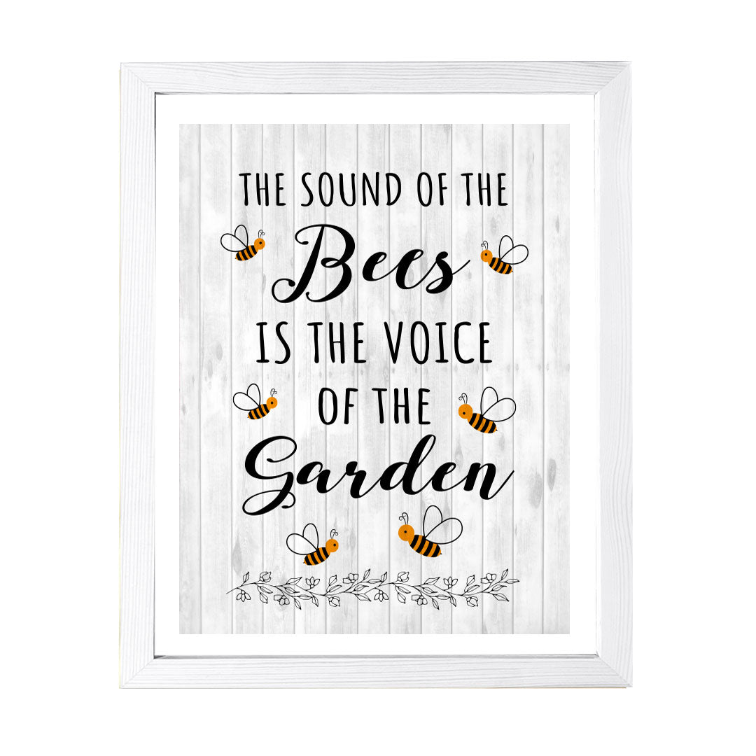 Designs ByLITA The Sound of The Bees Is The Voice Of The Garden, Wall Print (Framed) | Home Decor