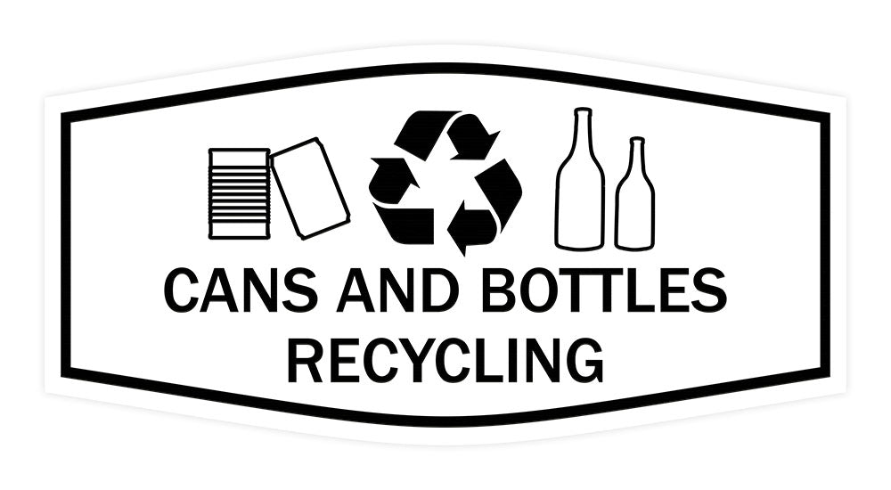 Fancy Cans and Bottles Recycling Wall or Door Sign