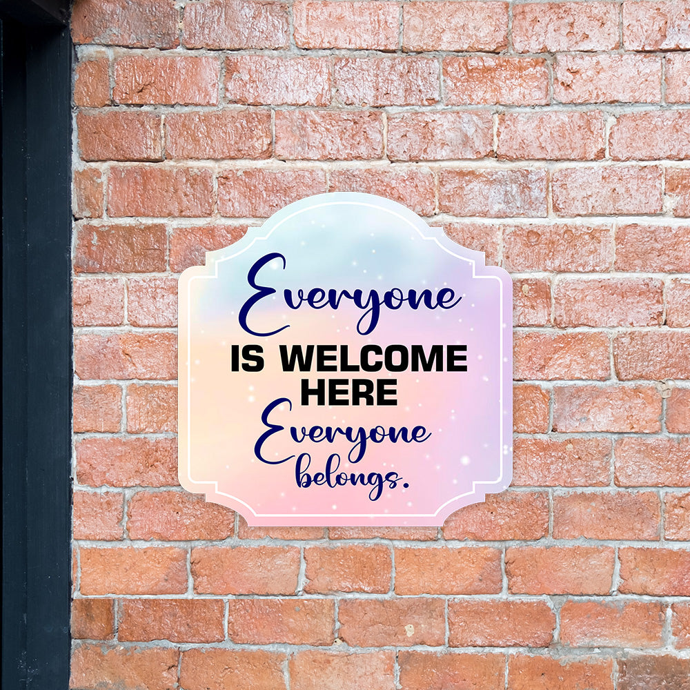 Heritage Plus Everyone Is Welcome Here Everyone Belongs. Wall or Door Sign | Home & Office Décor