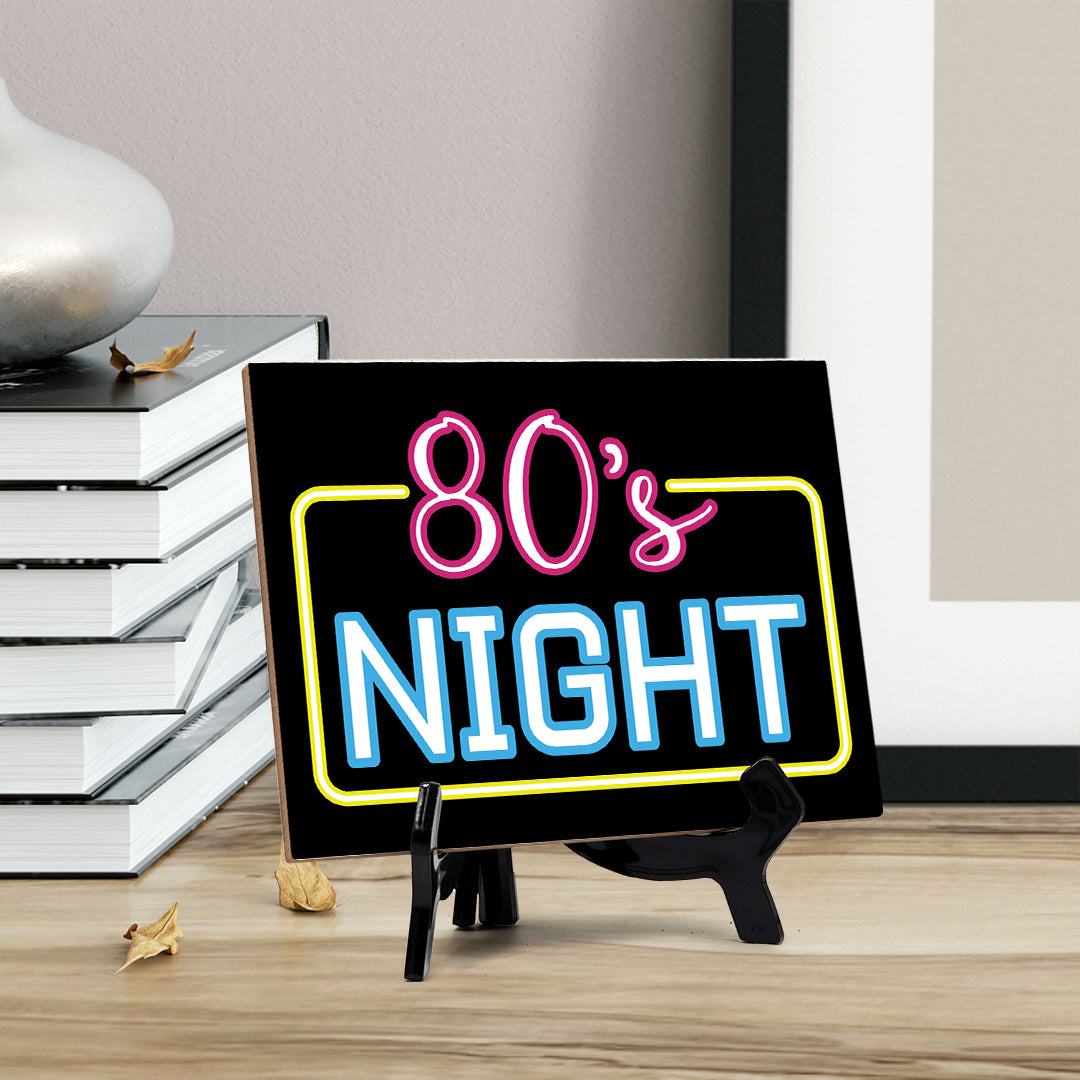 Signs ByLITA 80's Night Table Sign With Acrylic Stand (6x8“)