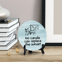 Signs ByLITA Round No Candle Can Replace The Sunset Table Sign (5x5")