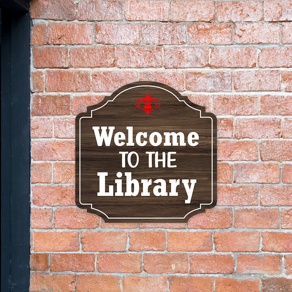 Heritage Plus Welcome to The Library Wall or Door Sign | School Signage