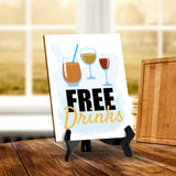 Signs ByLITA Free Drinks 1, Table Sign with Acrylic Stand (6x8“)