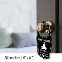 Do Not Disturb Meditation In Session (Man) Door Hanger | House or Business Door Sign