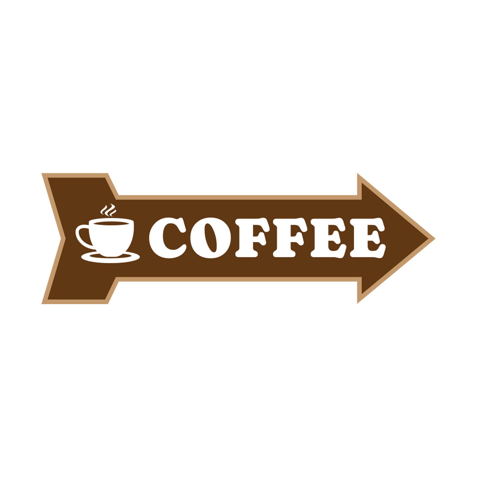 Arrow Shape Coffee 12x4" Wall or Door Sign | Funny Home Decor | Shop Décor