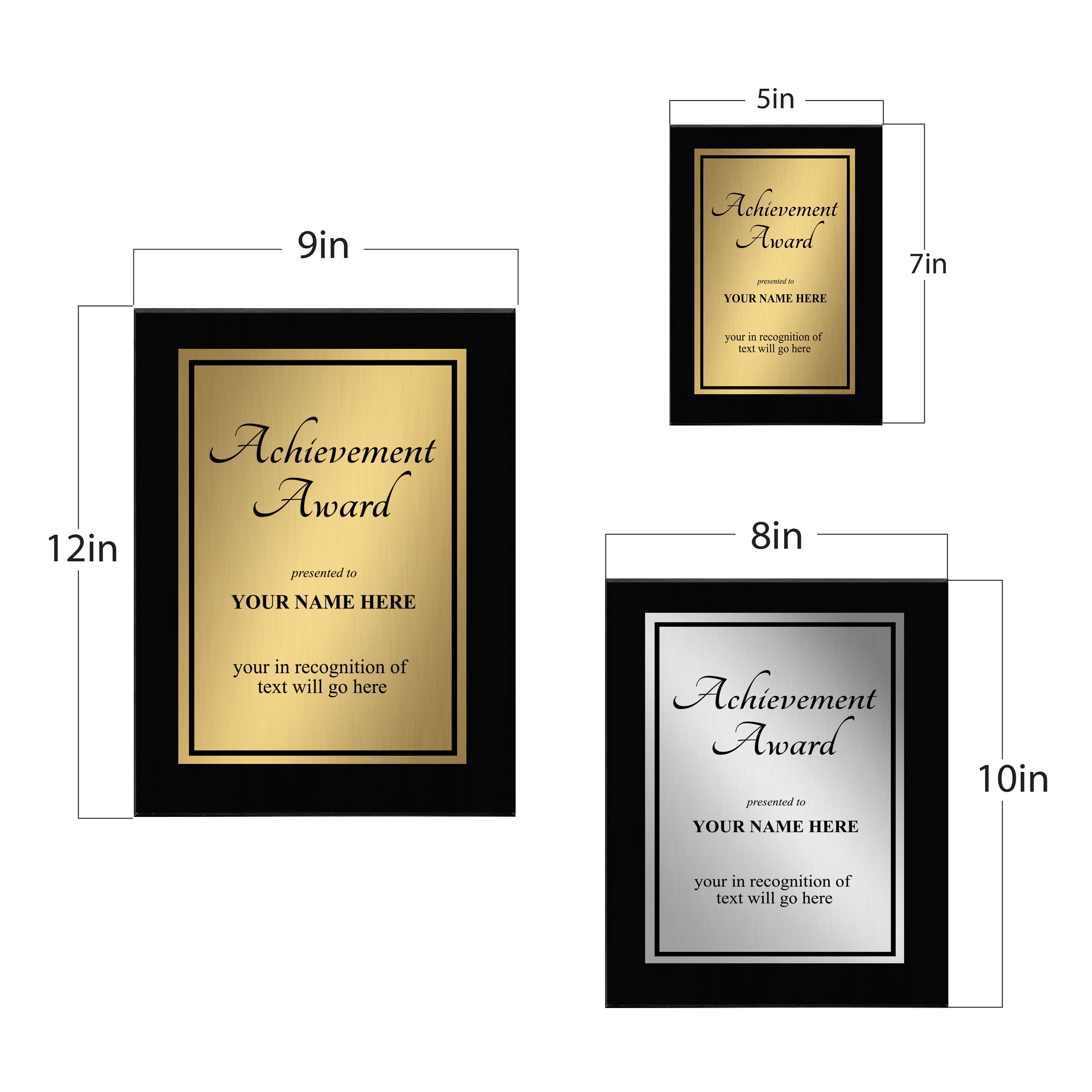 Signs ByLITA Customizable Achievement Award Wooden Plaque with Easel Stand, Engraved Gift for Students, Employees, Special Achievement and Corporate Awards