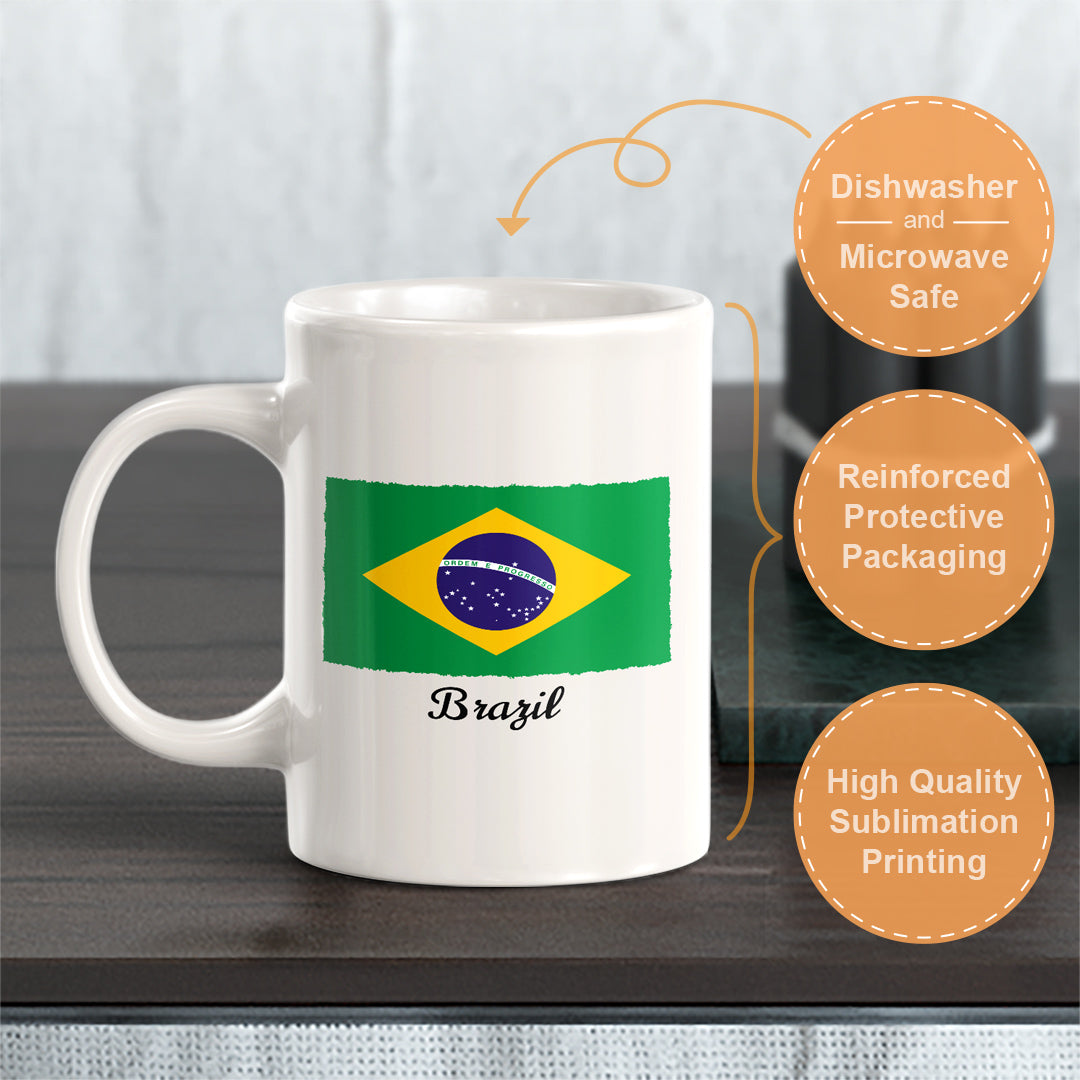 Designs ByLITA Brazil 11oz Plastic/Ceramic Coffee Mug