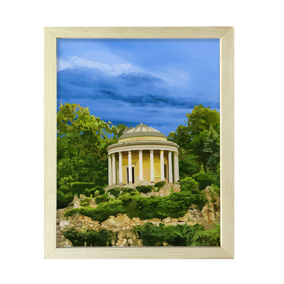 Designs ByLITA Secluded Ancient Temple, Wall Print Art | Old Masterpieces | Stylish Modern Decoration For The Home and Office