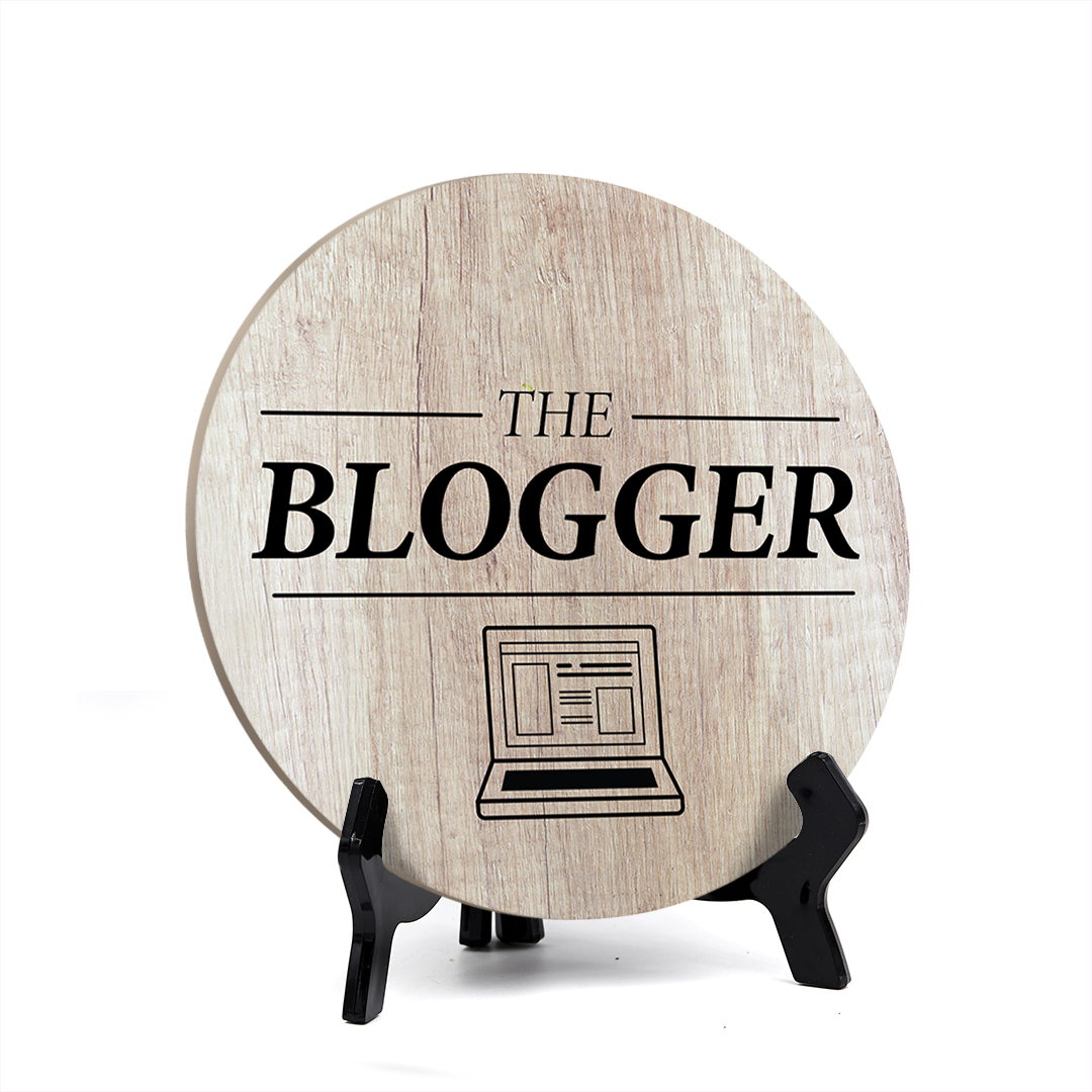 Signs ByLITA Circle Round THE BLOGGER Table Sign (5x5")