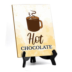 Signs ByLITA Hot Chocolate, Table Sign with Acrylic Stand (6x8“)