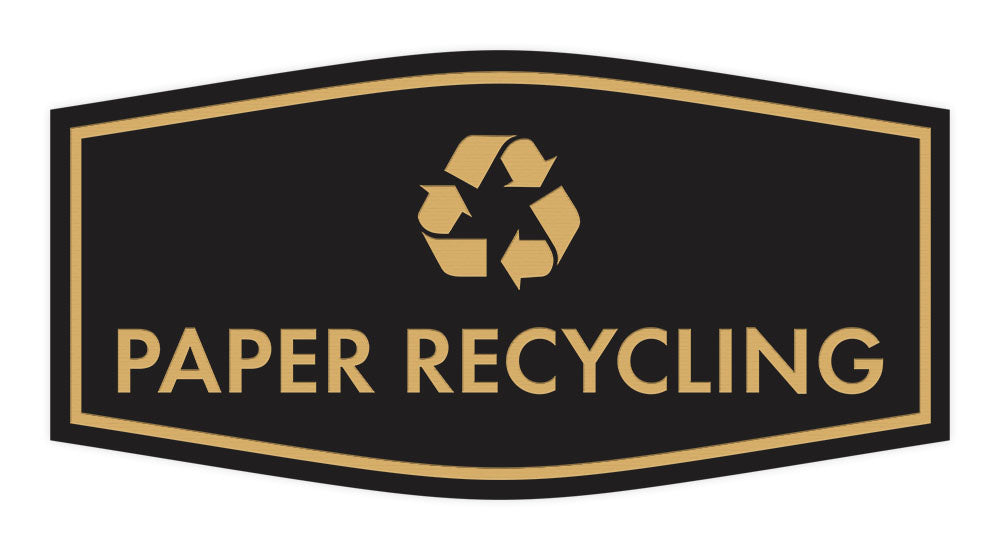 Fancy Paper Recycling Wall or Door Sign