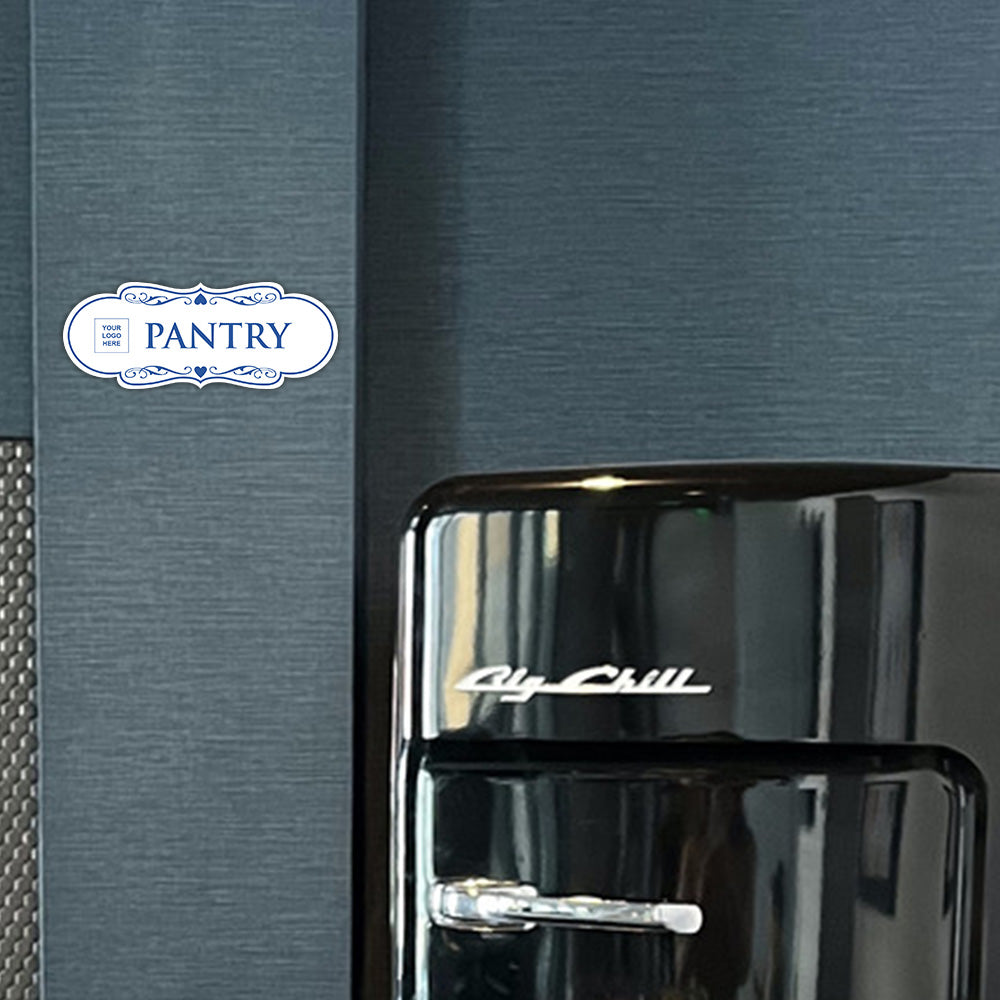 Designer Plus | Pantry Wall or Door Sign | Customizable with Your Company Logo | Durable & Easy to Install