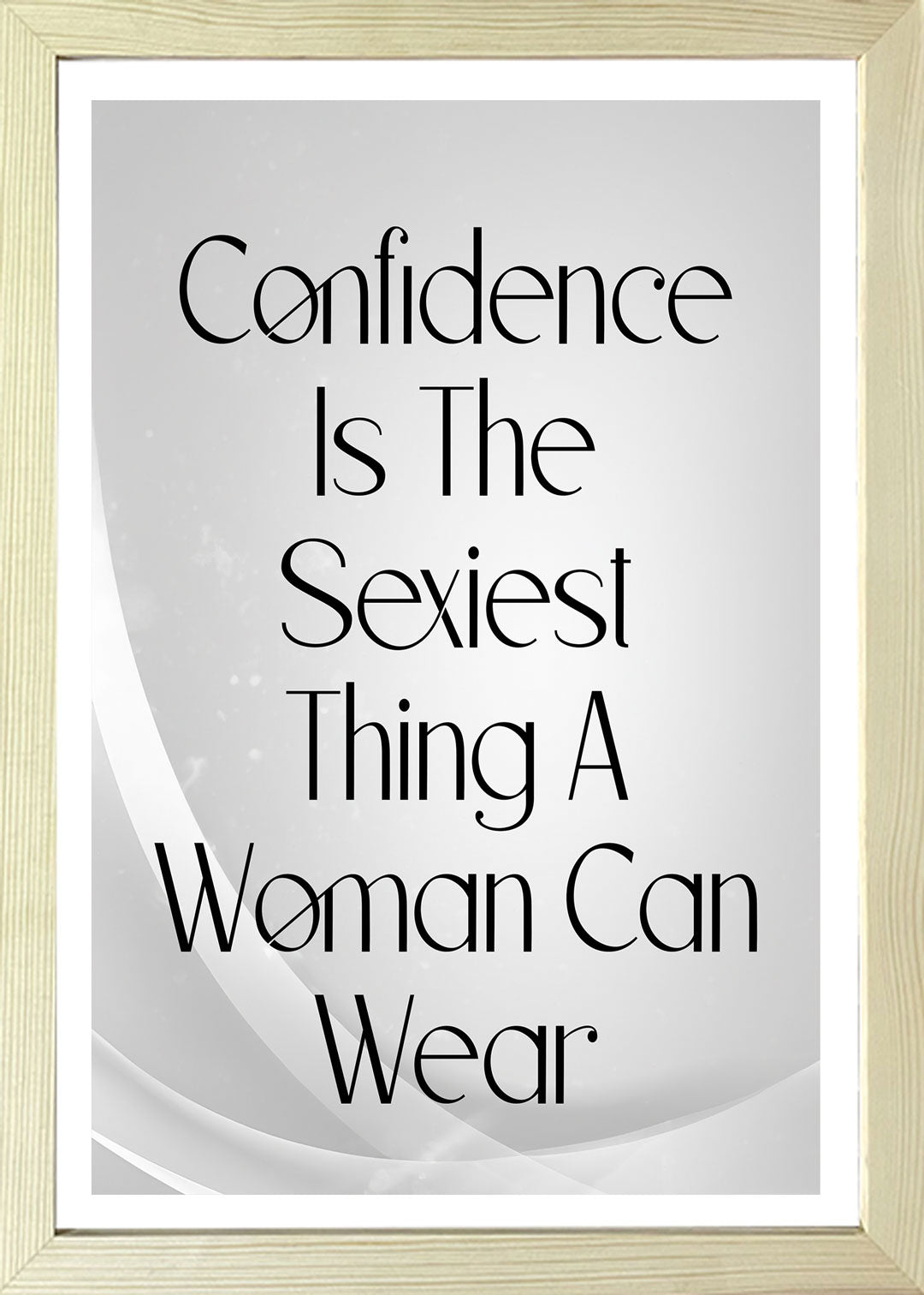 Designs ByLITA Confidence Is The Sexiest Thing A Woman Can Wear, Wall Print Art | Home Decor