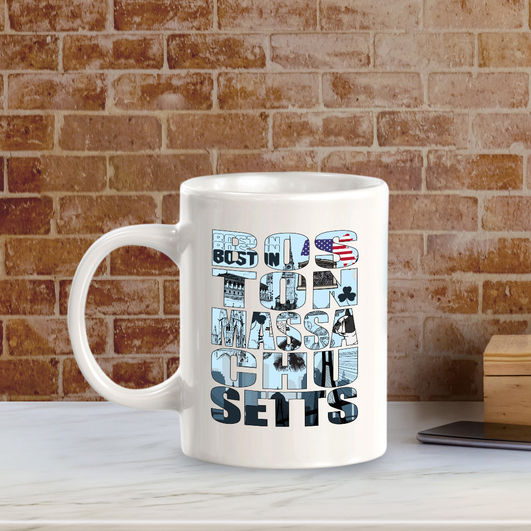 Boston, Massachusetts 11oz Plastic or Ceramic Coffee Mug | American Cities Coffee Cups