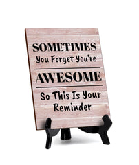 Home & Family Themed Decoration Table Sign with Acrylic Stand (6x8“) | Home & Family Decor
