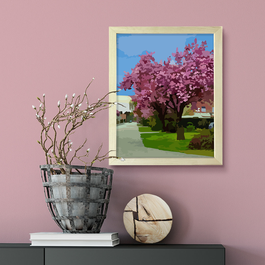 Designs ByLITA Cherry Blossom Delight, Wall Print Art | Beautiful Flowers | Stylish Modern Decoration For The Home and Office