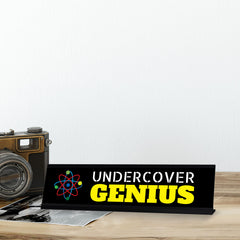 Signs ByLITA Undercover Genius Black Frame Desk Sign (2x8")