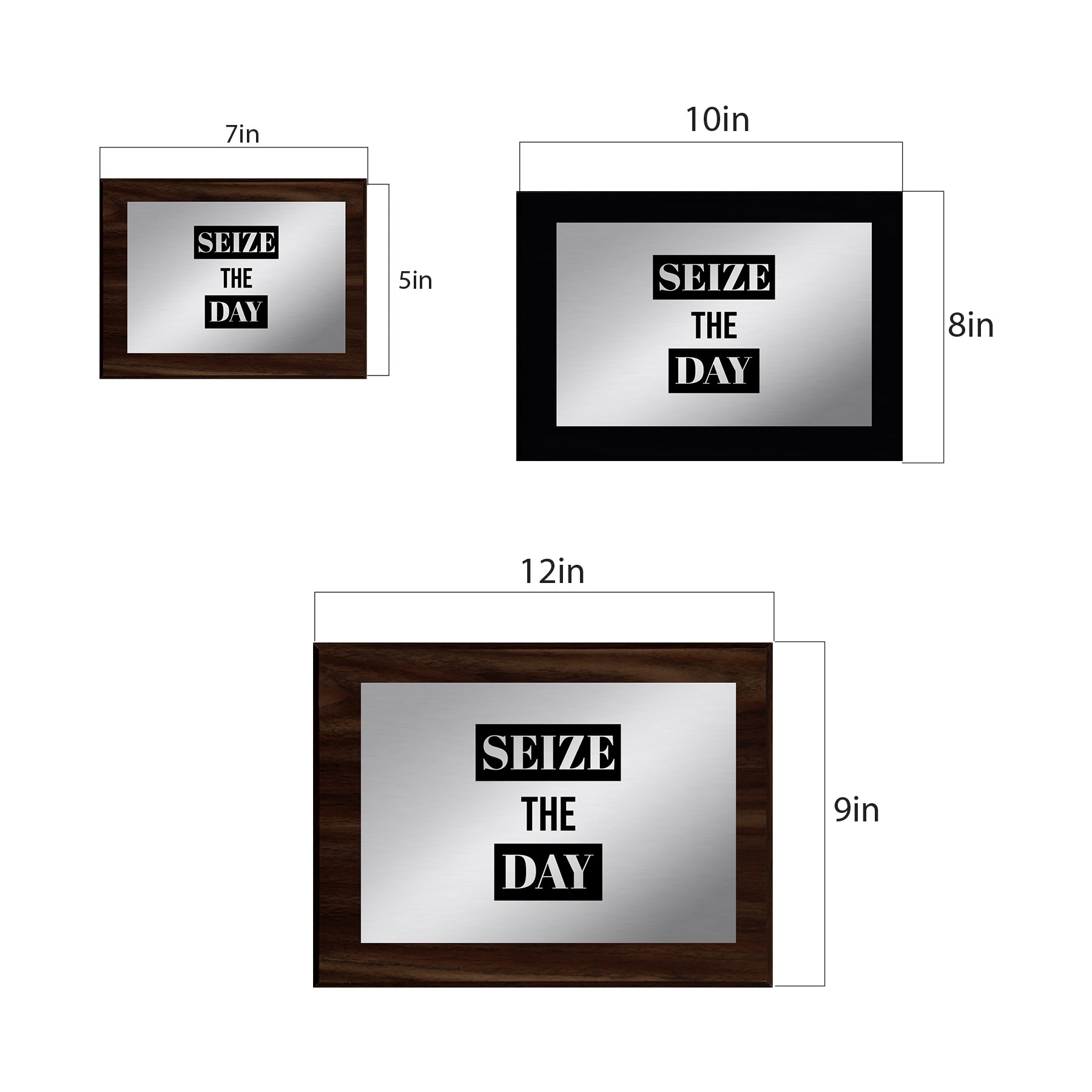 Seize The Day Decorative Wall Plaque | Easel Mount Option | Inspirational Affirmation Wall Art
