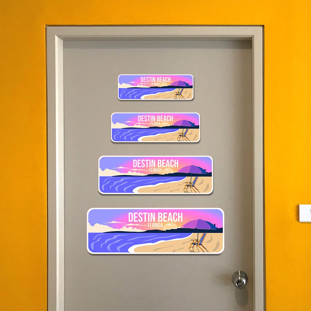 Standard Plus Destin Beach Florida Wall or Door Sign | Famous US Beaches Souvenir
