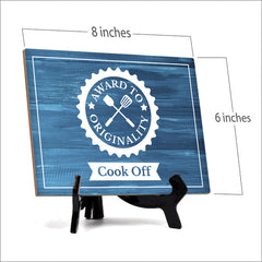 Signs ByLITA Award to Originality Cook Off, Table Sign with Acrylic Stand (8 x 6")
