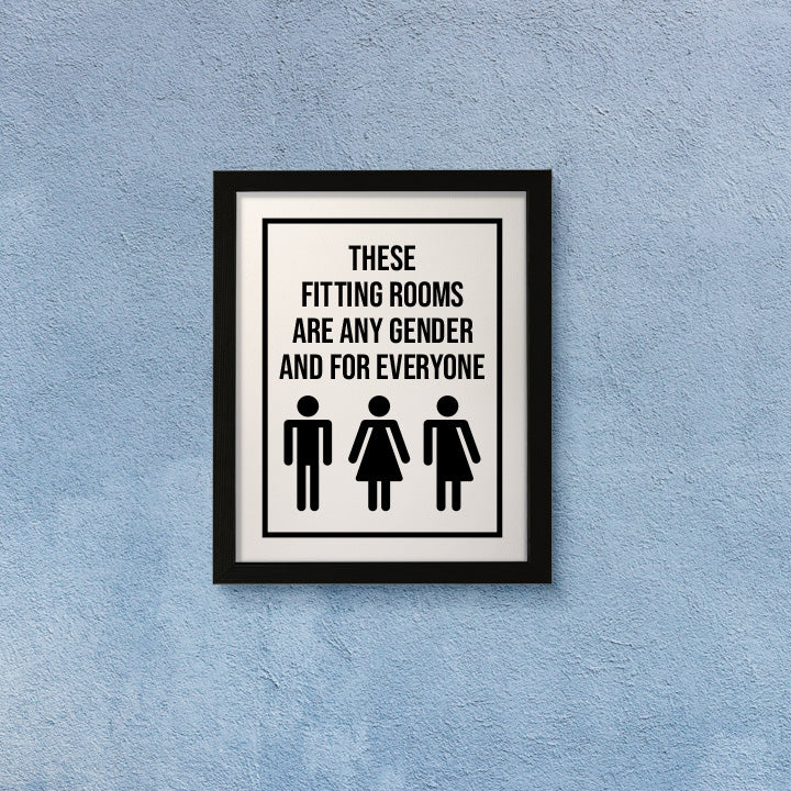 Designs ByLITA These Fitting Rooms Are Any Gender And For Everyone, Wall Print Art | Retail Store Decoration (Unframed or Framed)