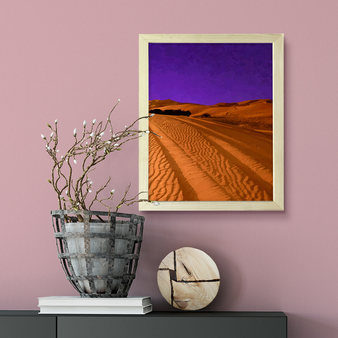 Designs ByLITA Deep Violet Desert Night, Wall Print Art | Old Masterpieces | Stylish Modern Decoration For The Home and Office