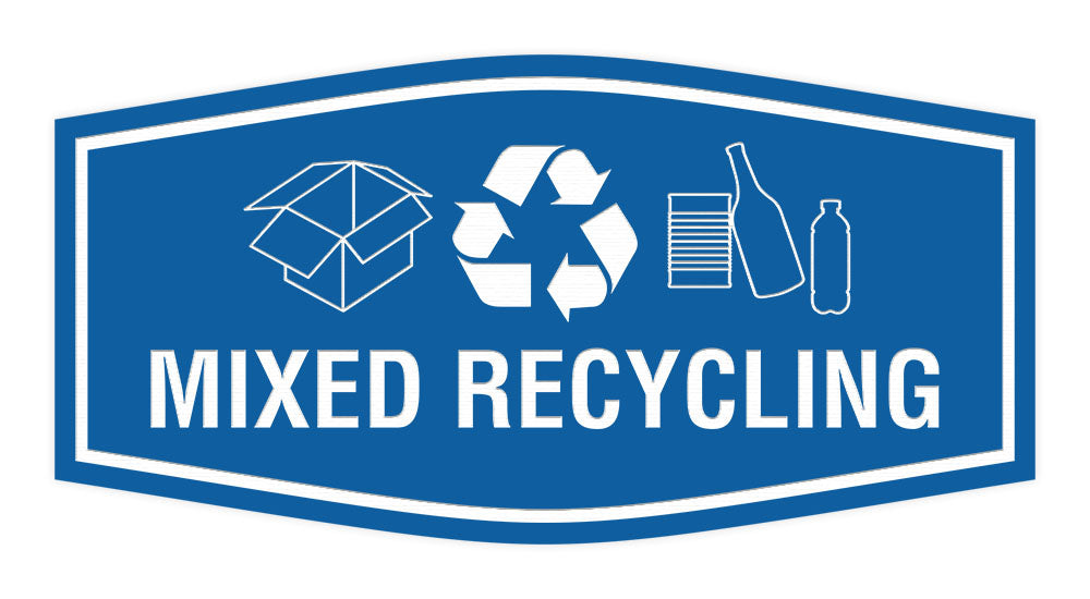 Fancy Mixed Recycling Wall or Door Sign