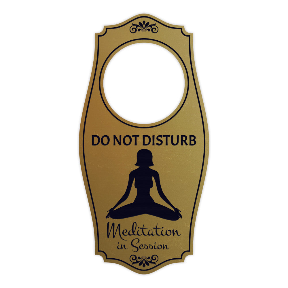 Do Not Disturb Meditation In Session Door Hanger | House or Business Door Sign