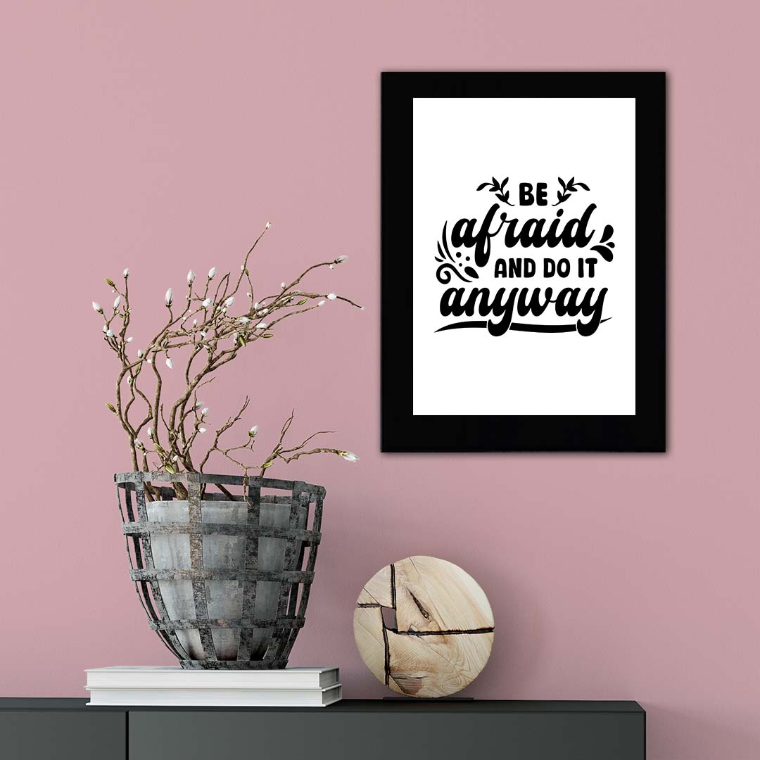 Be Afraid and Do It Anyway Decorative Wall Plaque (Full Color) | Positive Affirmation Inspiration Décor