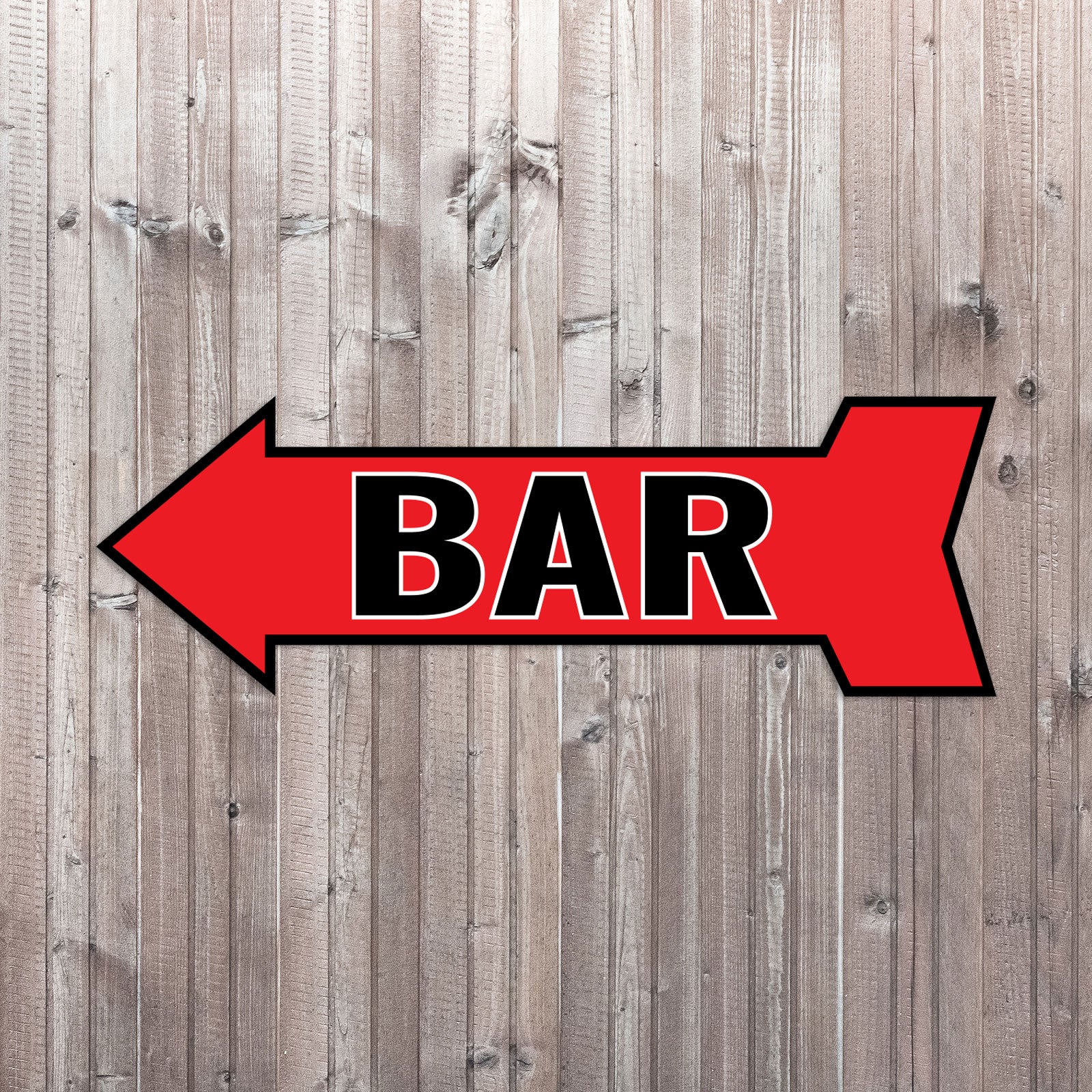 Arrow Shape Bar 12x4" Wall or Door Sign | Funny Home Decor | Shop Décor