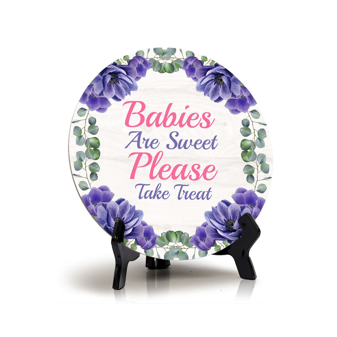 Signs ByLITA Baby Shower Decoration Circle Table Signs | Baby Party Signs