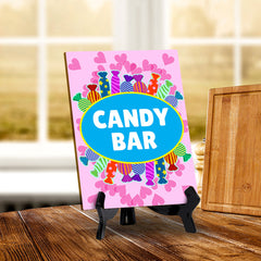 Signs ByLITA Candy Bar, Table Sign with Acrylic Stand (6x8“)