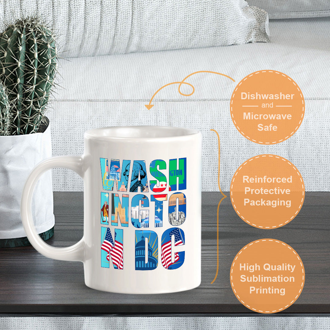 Washington, D.C. 11oz Plastic or Ceramic Coffee Mug | American Cities Coffee Cups