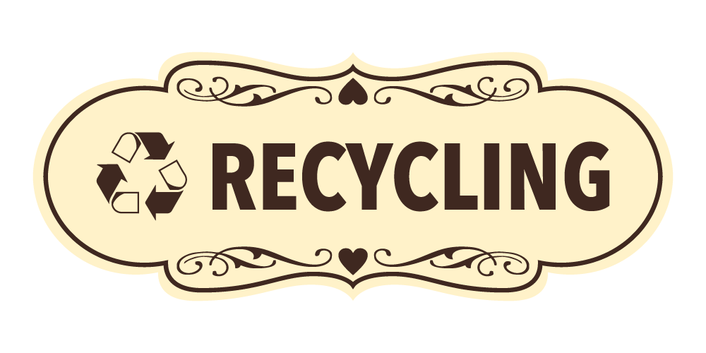 Signs ByLITA Designer Recycling Wall or Door Sign