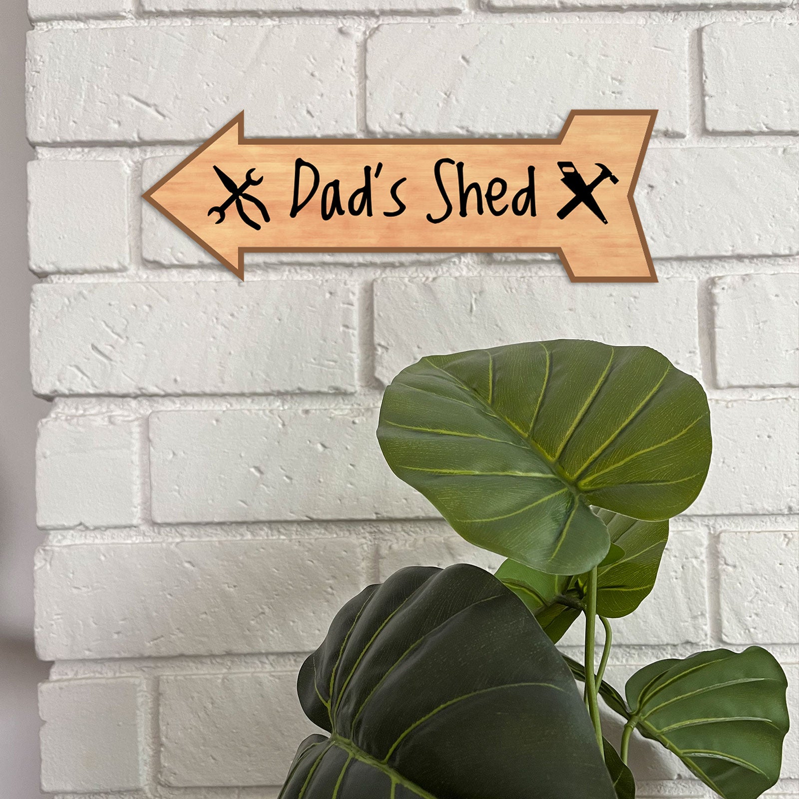 Arrow Shape Dad's Shed 12x4" Wall or Door Sign | Funny Home Décor