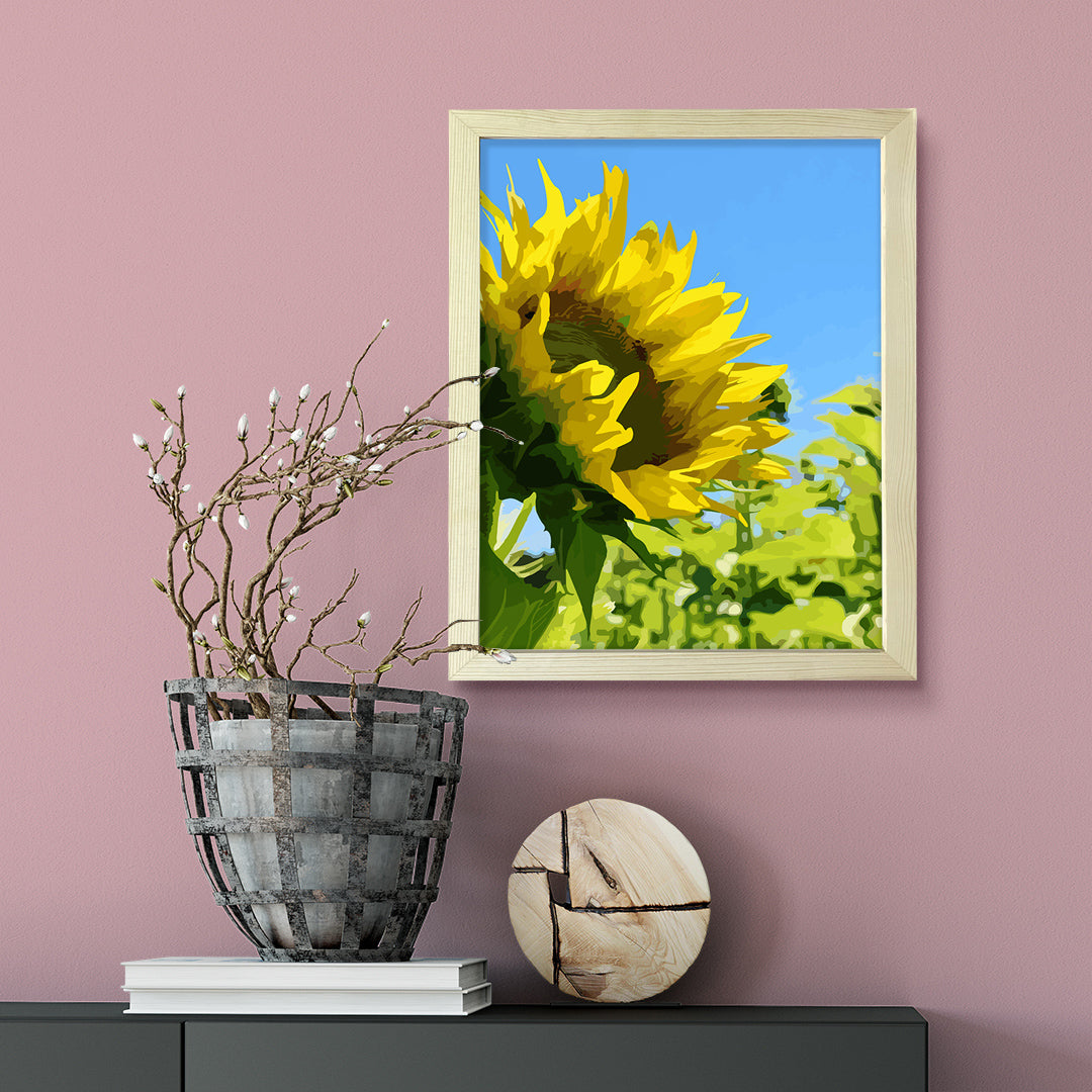 Designs ByLITA Chasing The Sun Floral, Wall Print Art | Beautiful Flowers | Stylish Modern Decoration For The Home and Office