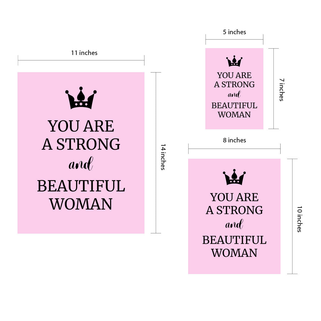 Designs ByLITA You Are A Strong And Beautiful Woman, Wall Print (Framed) | Home Decor
