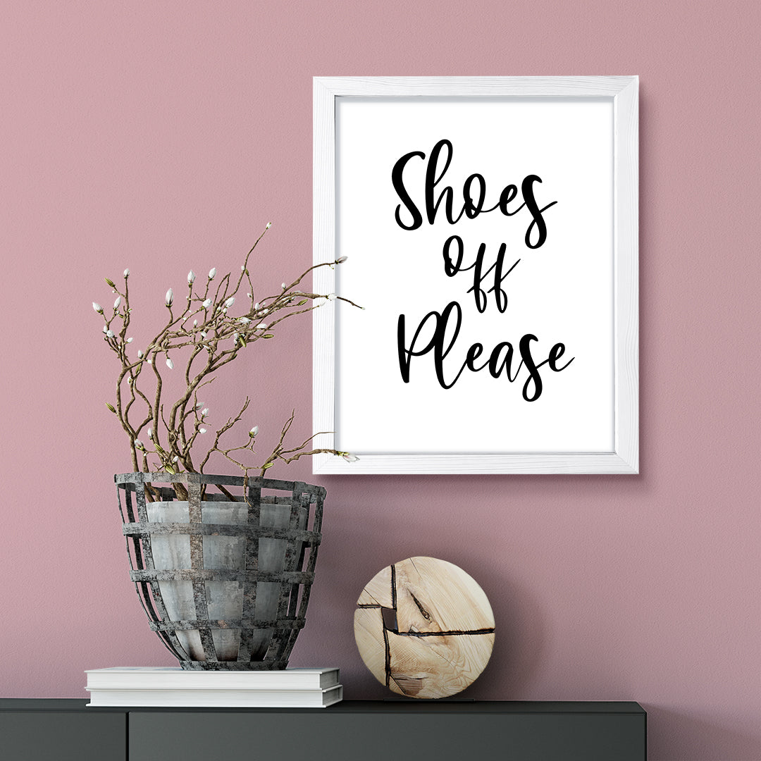 Shoes Off Please, Framed Wall Art, Home Décor Prints