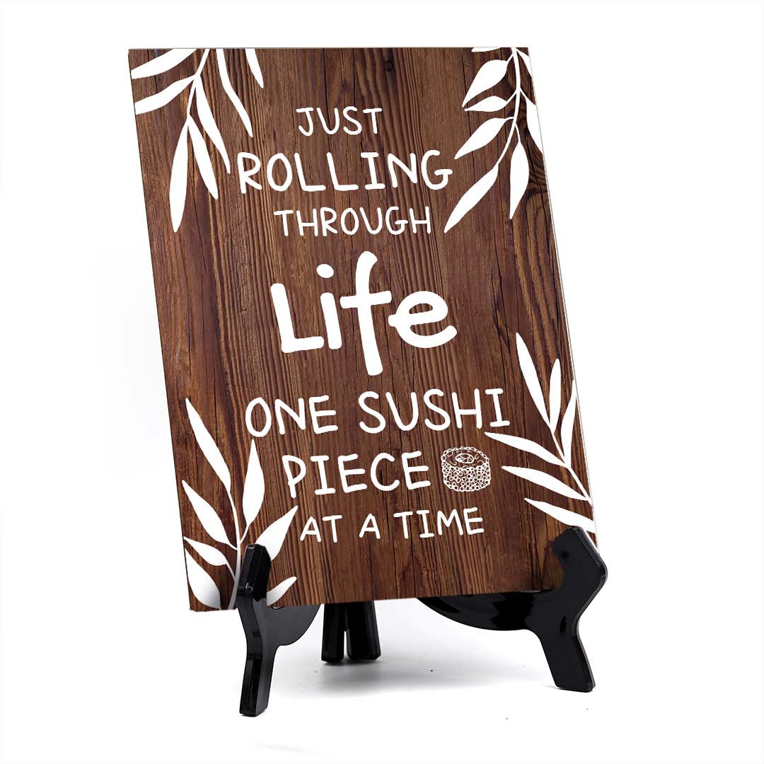 Decoration For Sushi Lovers Table Sign with Acrylic Stand (6x8“)