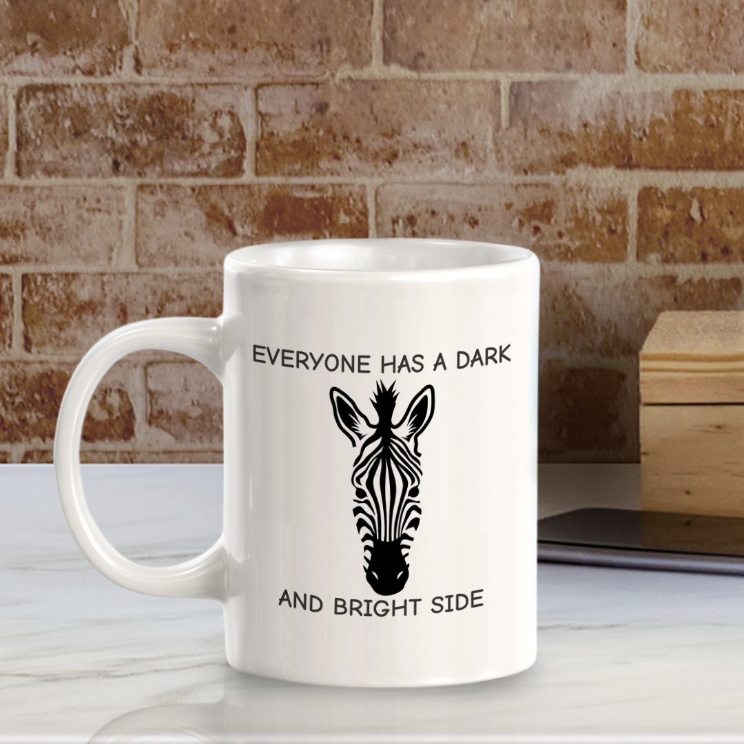Everyone has a dark and bright side 11oz Plastic or Ceramic Coffee Mug | Funny Animal Mugs