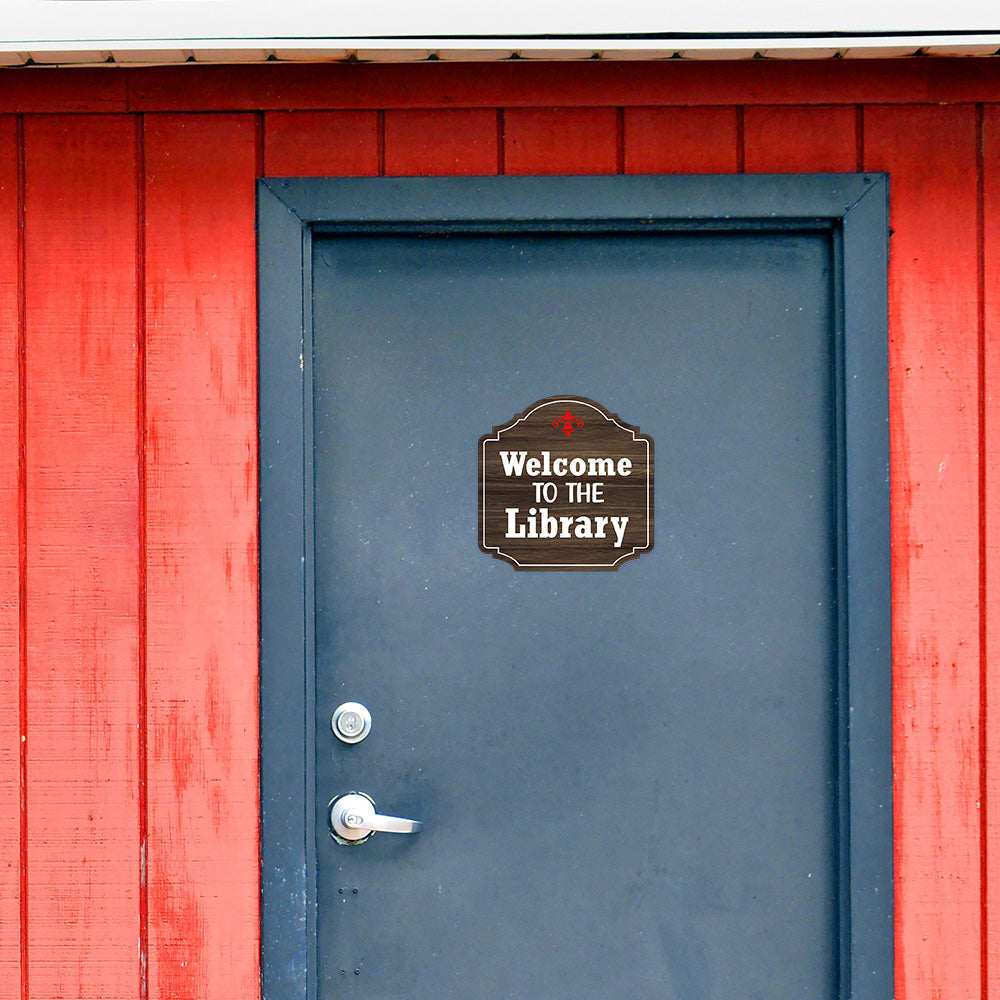 Heritage Plus Welcome to The Library Wall or Door Sign | School Signage