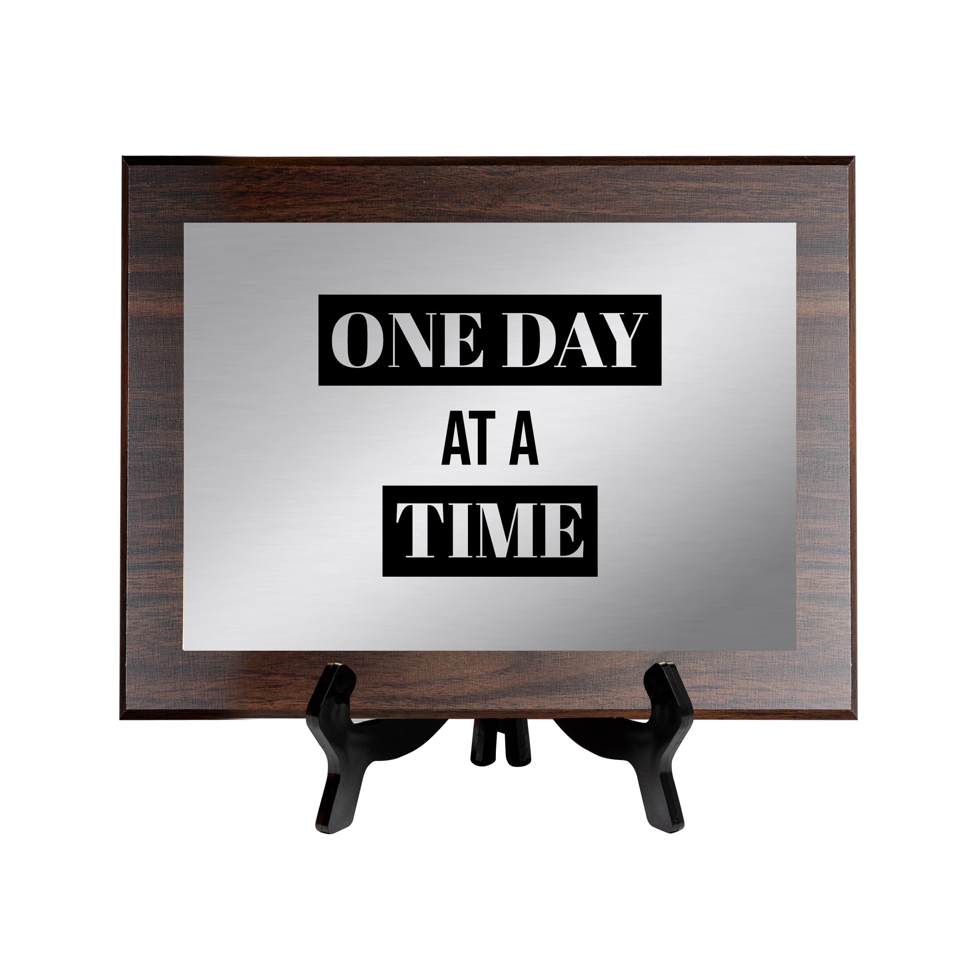 One Day At A Time Decorative Wall Plaque | Easel Mount Option | Inspirational Affirmation Wall Art