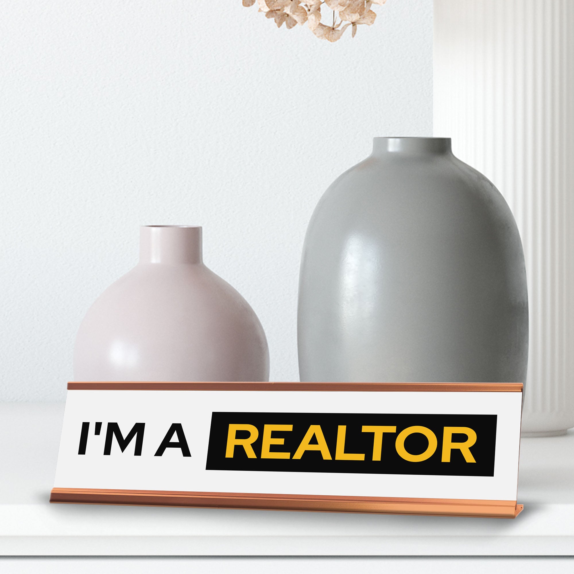 Signs ByLITA I'm A Realtor Gold Frame Desk Sign (2x8?)