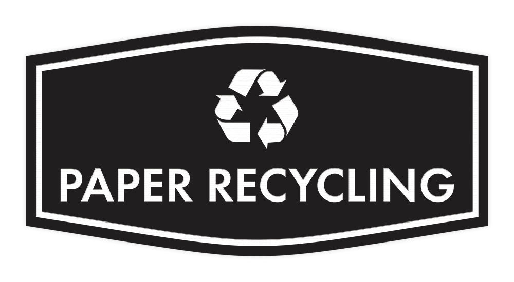 Fancy Paper Recycling Wall or Door Sign