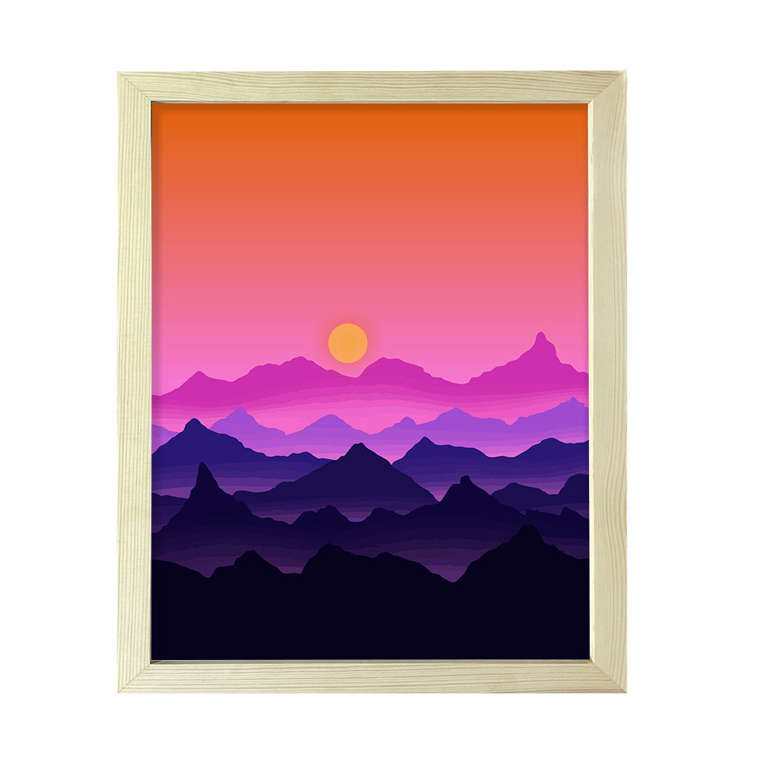 Designs ByLITA Ruby Dusk Sunset, Wall Print Art | Beautiful Flowers | Stylish Modern Decoration For The Home and Office